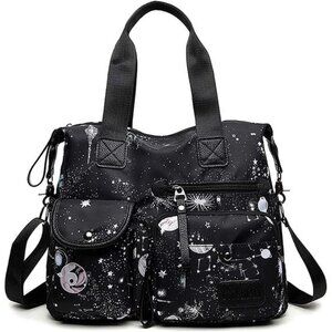 Tote Bag for Women,Multi Pockets Shoulder Handbag,Nurse Bag for Work,Large